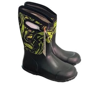 NEW Bogs Kids Spooky Waterproof Rubber Slip On Rain Boots Size US 5/ EUR 38